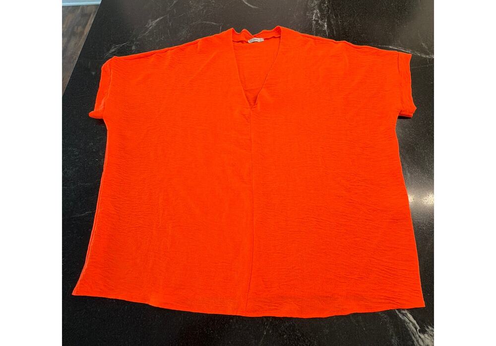 JODIFL Neon Orange Boxy Oversized Top Women’s Medium Relaxed Fit